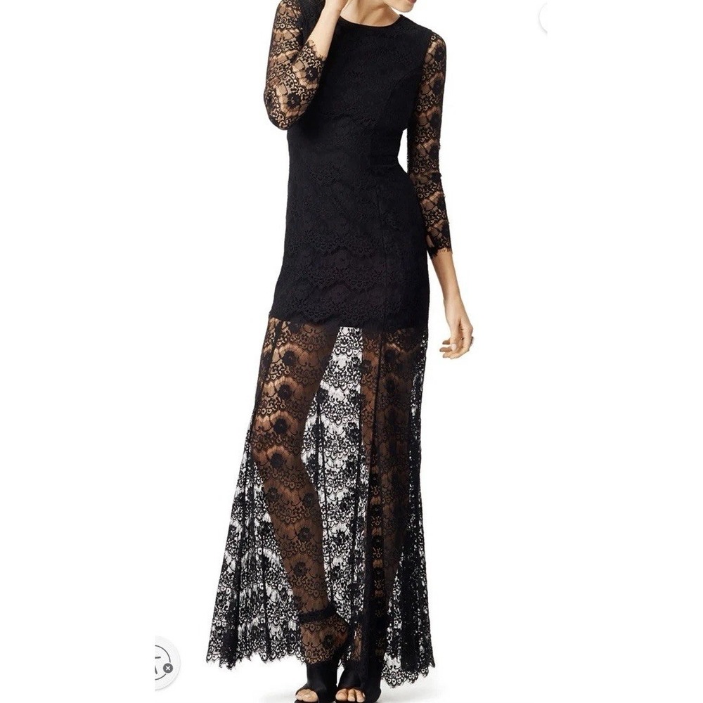 Erin erin Featherston Modern Moticia Stunning Full‎ Length Lace Gown Size 10